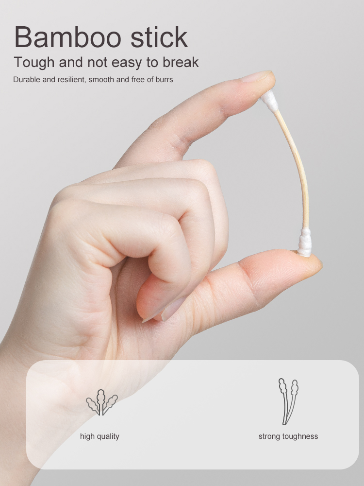 Lameila Multipurpose Daily Use Makeup Remover Cleaning Stick Soft Cotton Swab Pointed Tip Spiral Double Tipped 300pcs Cotton Bud B0140