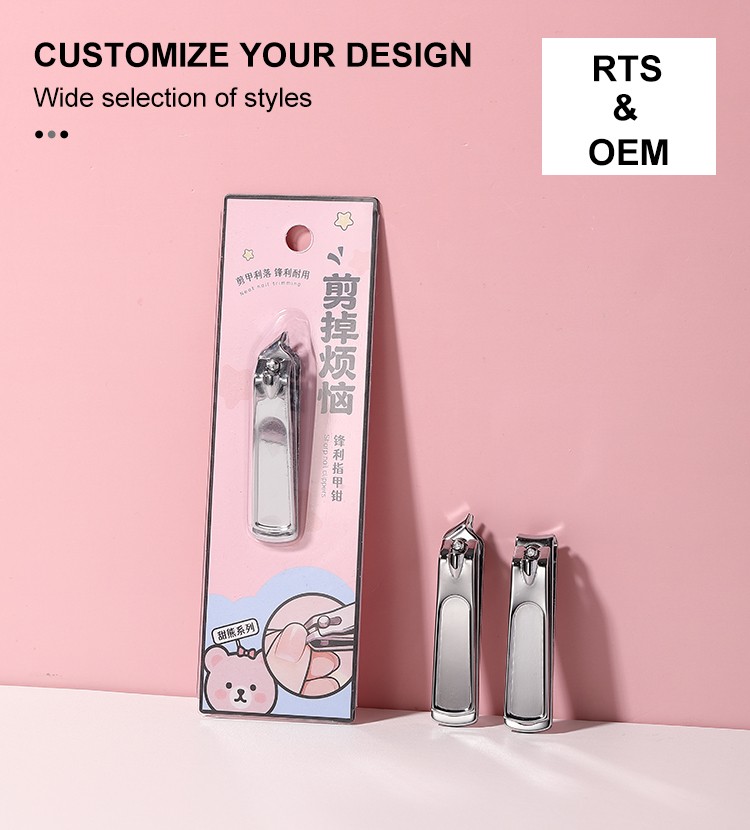 Stainless Steel Flat Oblique Head Nail Clipper Straight Finger Nail Cuticle Trimmer Thick Nails Professional Manicure Tools TX09