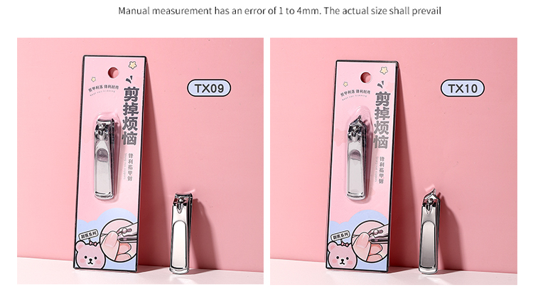 Stainless Steel Flat Oblique Head Nail Clipper Straight Finger Nail Cuticle Trimmer Thick Nails Professional Manicure Tools TX09