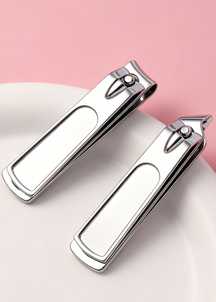 Stainless Steel Flat Oblique Head Nail Clipper Straight Finger Nail Cuticle Trimmer Thick Nails Professional Manicure Tools TX09