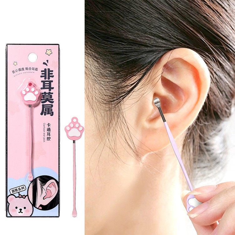 LMLTOP Stainless Steel Ear Curette Reusable Ear Cleaner Wax Removal Grooming Safe Gentle Ear Spoon Ear Cleaning Tool Kit TX03 TX04