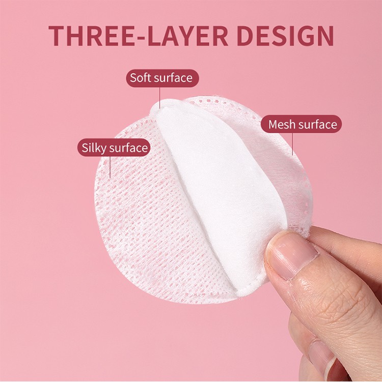 Wholesale 100 Count Disposable Facial Cleansing 3 Layer High Quality Cotton Pads for Makeup Remover Skin Care Cosmetic SY596