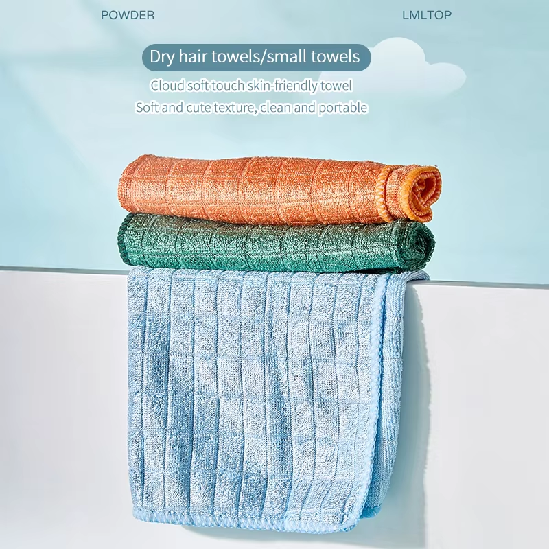 LMLTOP High Absorbent dry hair shampoo Face Hair Towel Soft Fiber Cleansing Towel Size for Bath Home Dry hair towel C0875 C0879