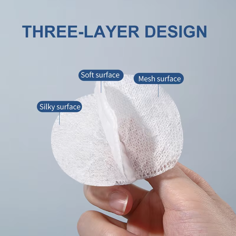 80/120PCS Disposable Organic Cotton Lint-Free Premium Facial round makeup remover Cosmetic cotton pads For Face Eye cleansing SY588-SY592
