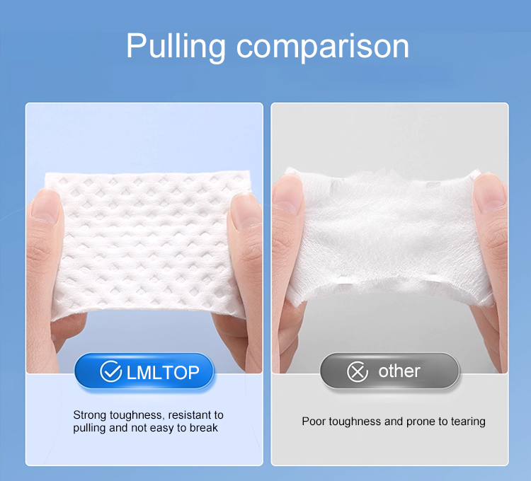 80pcs 8*6CM diamond-shaped embossed makeup cotton pads 3 layers makeup remover face cotton cleansing pad For Skin Care SY691
