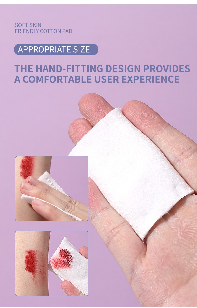 OEM Factory Hot Selling SPA Non-woven Cotton Pad Natural Facial Cleaning Pads for Beauty Salon Disposable Pads for Makeup Use SY684-SY686