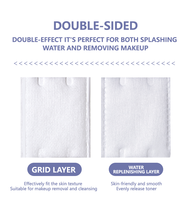OEM Factory Hot Selling SPA Non-woven Cotton Pad Natural Facial Cleaning Pads for Beauty Salon Disposable Pads for Makeup Use SY684-SY686
