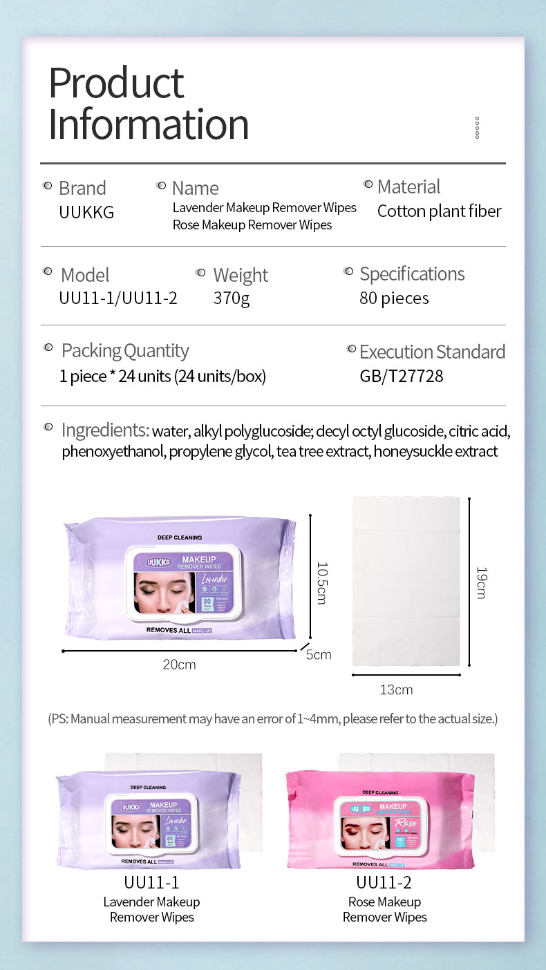 Travel-Size Wet Wipes Gentle Leak-Proof Lavender/Rose Disposable Feminine Cleaning Wipes for Daily Life On-the-Go Home Use UU11