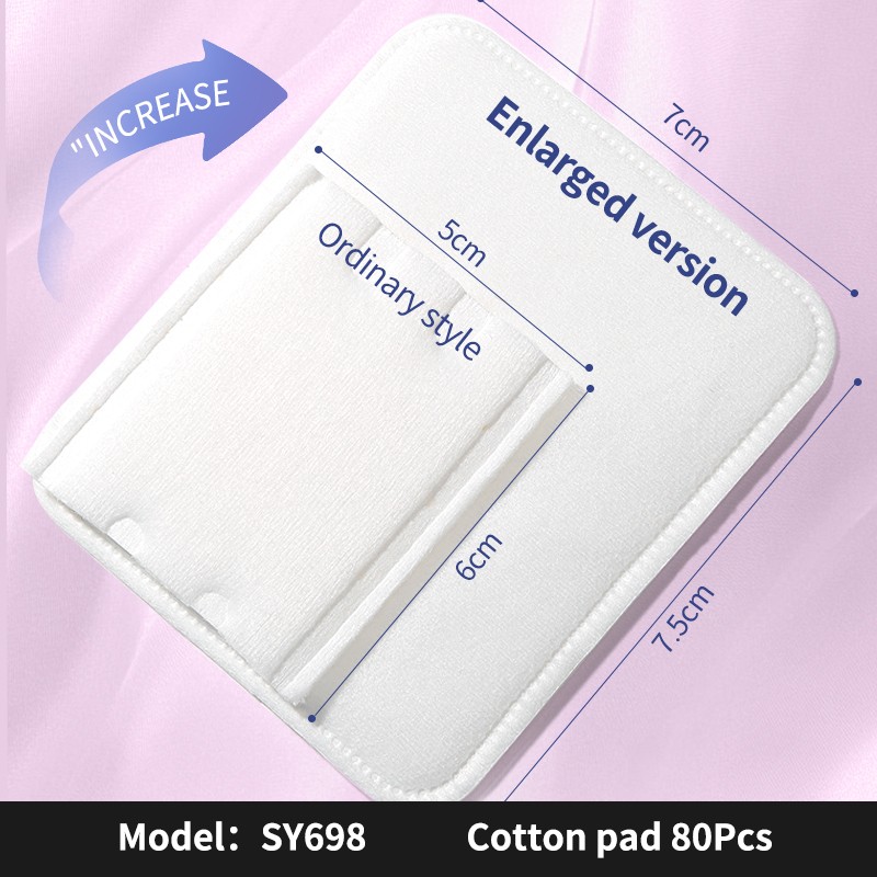 80pcs 70mm Soft Natural facial Organic Cotton Pads eco-friendly disposable square cotton makeup remover nail face pads SY698