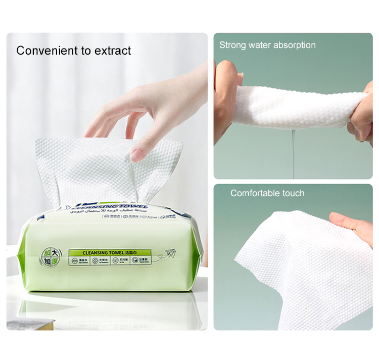Wholesale Price 60 Sheets Disposable Pearl Face Cotton Towels Chemical-Free Biodegradable Beauty Salon Facial Cotton TowelsSY786