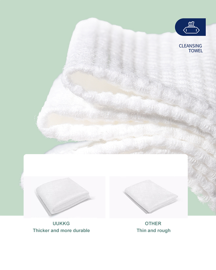 Wholesale Price 60 Sheets Disposable Pearl Face Cotton Towels Chemical-Free Biodegradable Beauty Salon Facial Cotton TowelsSY786