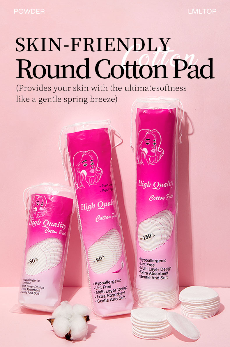 Disposable Non-Woven Cotton Rounds Thick Multi-Layer Makeup Remover Pads Water-Saving Cotton Pad for Toner