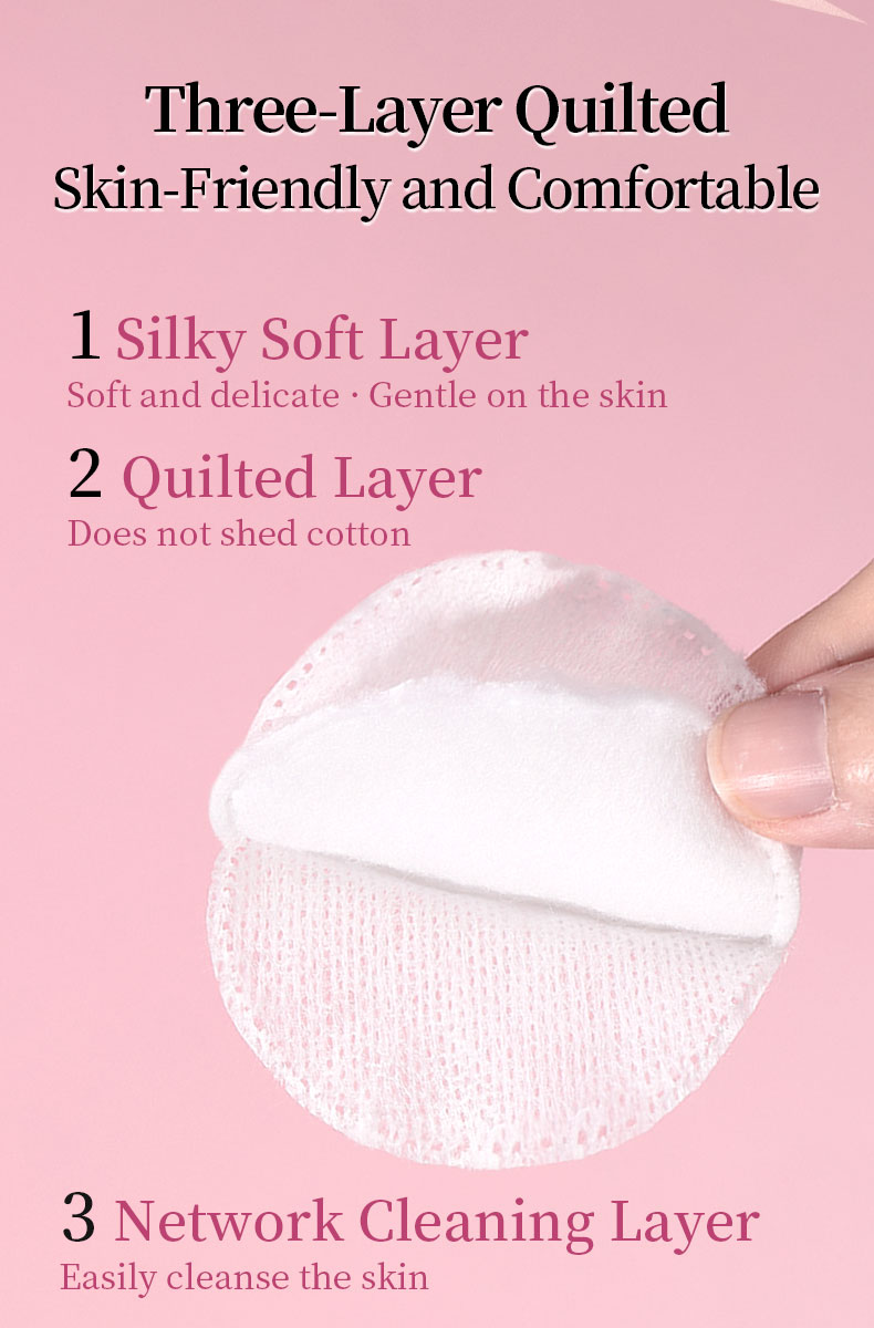 Disposable Non-Woven Cotton Rounds Thick Multi-Layer Makeup Remover Pads Water-Saving Cotton Pad for Toner