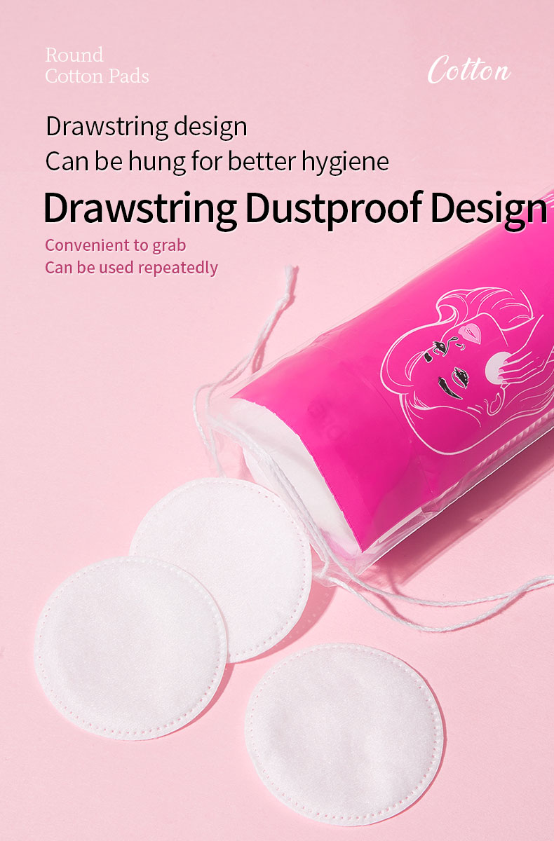 Disposable Non-Woven Cotton Rounds Thick Multi-Layer Makeup Remover Pads Water-Saving Cotton Pad for Toner
