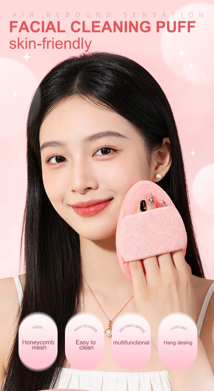 Bulk Pack 15cm Honeycomb Texture Face Wash Sponge hydrophilic polyurethane Large Puff for Gentle Exfoliation