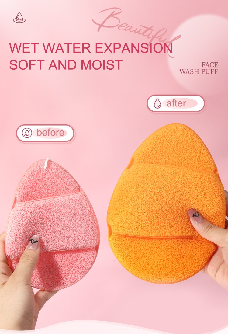 Bulk Pack 15cm Honeycomb Texture Face Wash Sponge hydrophilic polyurethane Large Puff for Gentle Exfoliation
