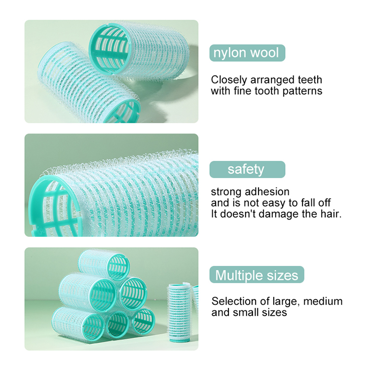LMLTOP Hot Sale 8 in 1 Multi-Size Heatless Plastic Hair Roller Set C294 Reusable Self-Holding DIY Salon Hairdressing Hair Curler C294