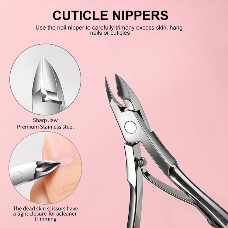 Professional Manicure Pedicure Art Tool Set Nail Clipper Kit Nails Tips Toenail Cuticle Cutting Nipper Clipper With Nail Remover JJF21