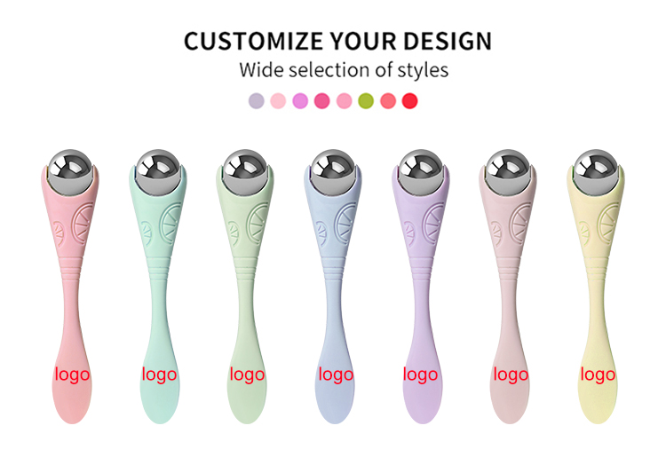 Silver Ice Massage Cooling Eye Roller JJF20 Stick Portable Anti-aging Facial Stainless Steel Ice Globes for Beauty Skin Care JJF20