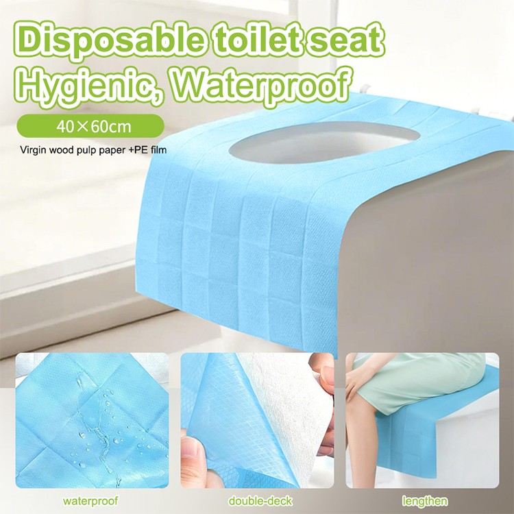 UUKKG 4pcs Hotel Travel Essentials Pearl pattern Non-woven Compressed Towel Bath Towel Toilet Cover Disposable Hygiene Kit SY784