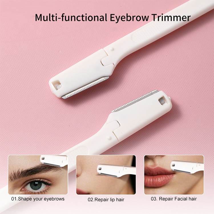 3 in 1 Eyebrow Trimmer Set JJF16 Tools High Precision Eyebrow Clip with Comb Travel White Beauty Eyebrow Scissor 3 in 1 Eyebrow Trimmer Set JJF16 Tools High Precision Eyebrow Clip with Comb Travel White Beauty Eyebrow Scissor