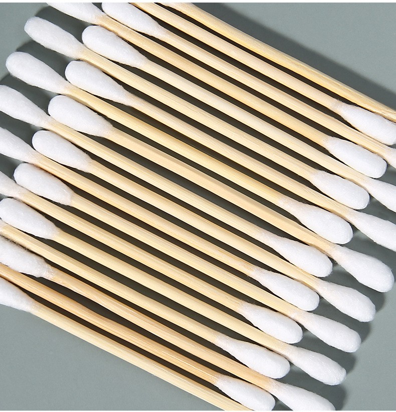Bulk Pack 100PCS Eco-Friendly Double Ended Cotton Swabs Stickers High Absorbency Cotton Buds Applicators for Daily Cleaning Care CXT099