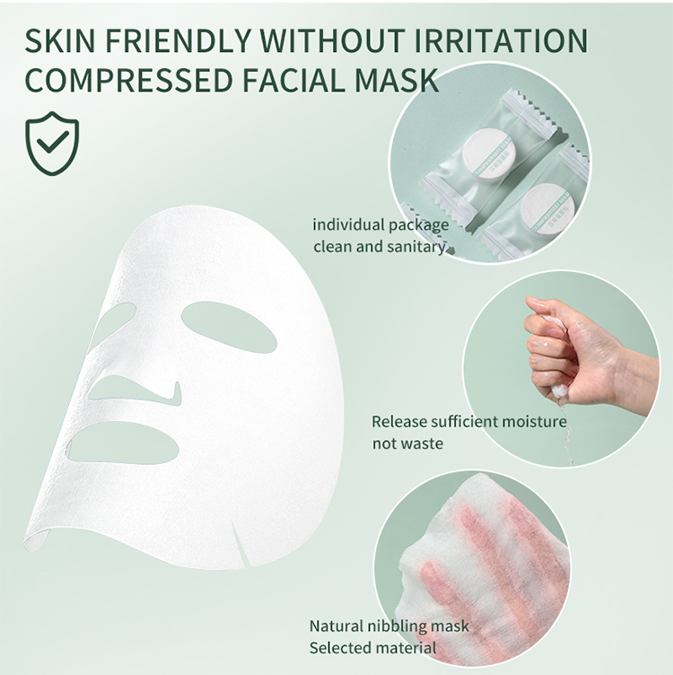 Private label DIY face mask nonwoven disposable compressed facial mask sheet D0865