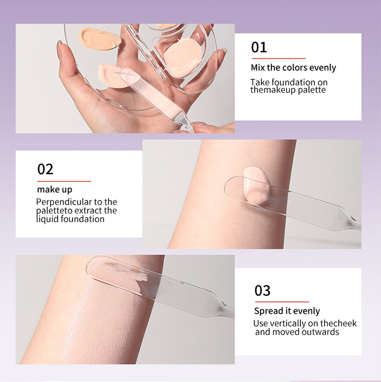 LMLTOP Double-Head Foundation Mixing Stick JJF12 PC Clear Mixing Stick Foundation Spatula Stirring Scraper Blending For Makeup