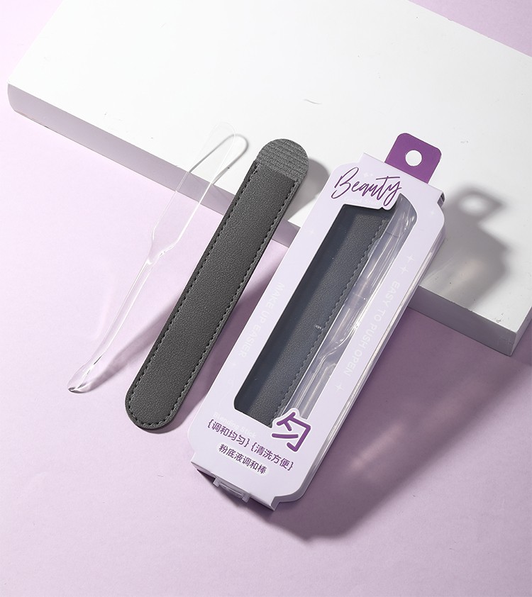 LMLTOP Double-Head Foundation Mixing Stick JJF12 PC Clear Mixing Stick Foundation Spatula Stirring Scraper Blending For Makeup