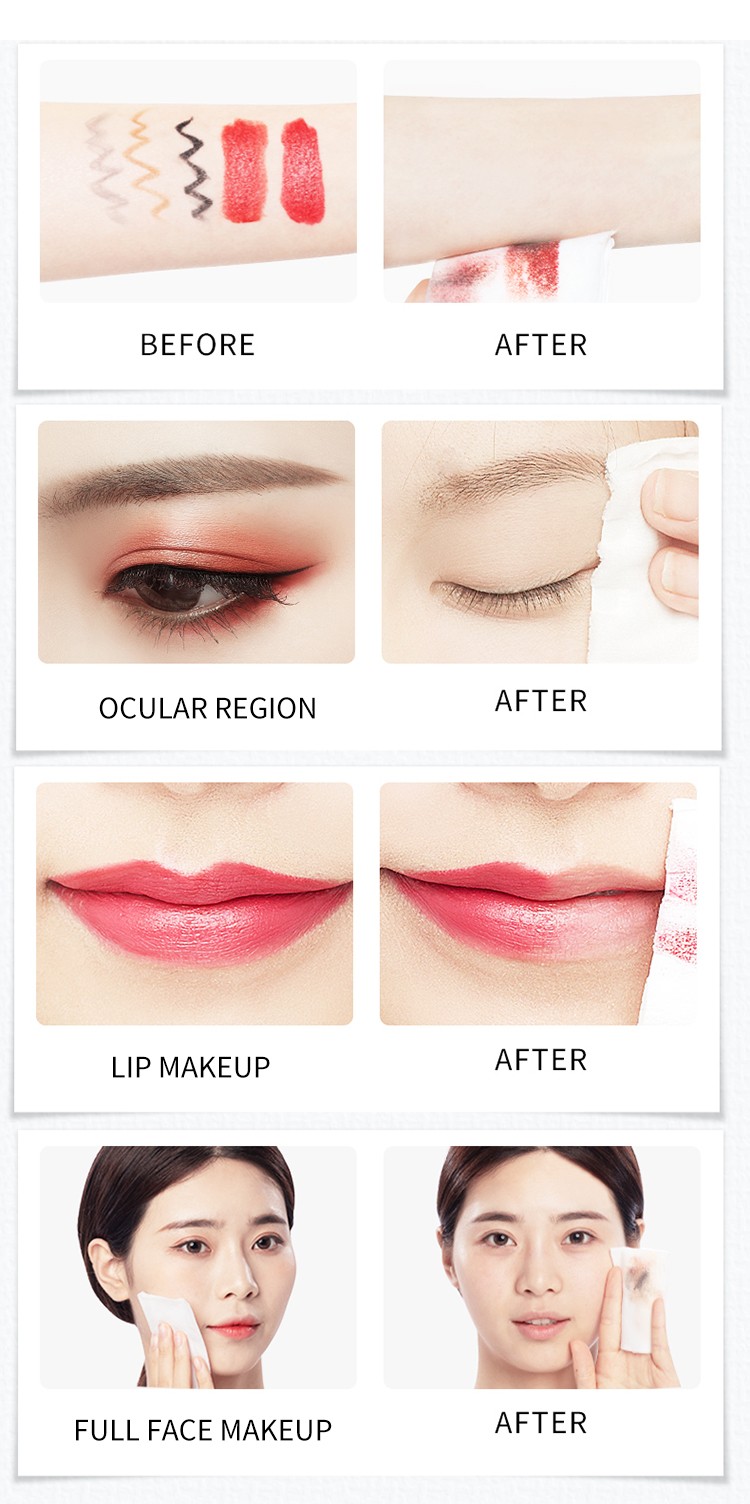Custom Logo LMLTOP Makeup Remover Wipes Face Product Facial Deep Cleansing 10pcs Non-woven Pockey Lady Wet Wipes Makeup Tools SY903