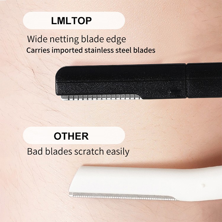 Wholesale Professional Eyebrow razor Kit Stainless Steel Slanted Tip Hair Face Remover Eyebrow Shaving Trimmer
