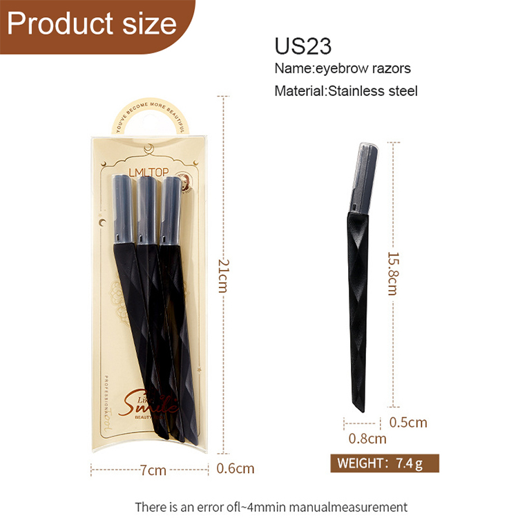Wholesale Professional Eyebrow razor Kit Stainless Steel Slanted Tip Hair Face Remover Eyebrow Shaving Trimmer Wholesale Professional Eyebrow razor Kit Stainless Steel Slanted Tip Hair Face Remover Eyebrow Shaving Trimmer