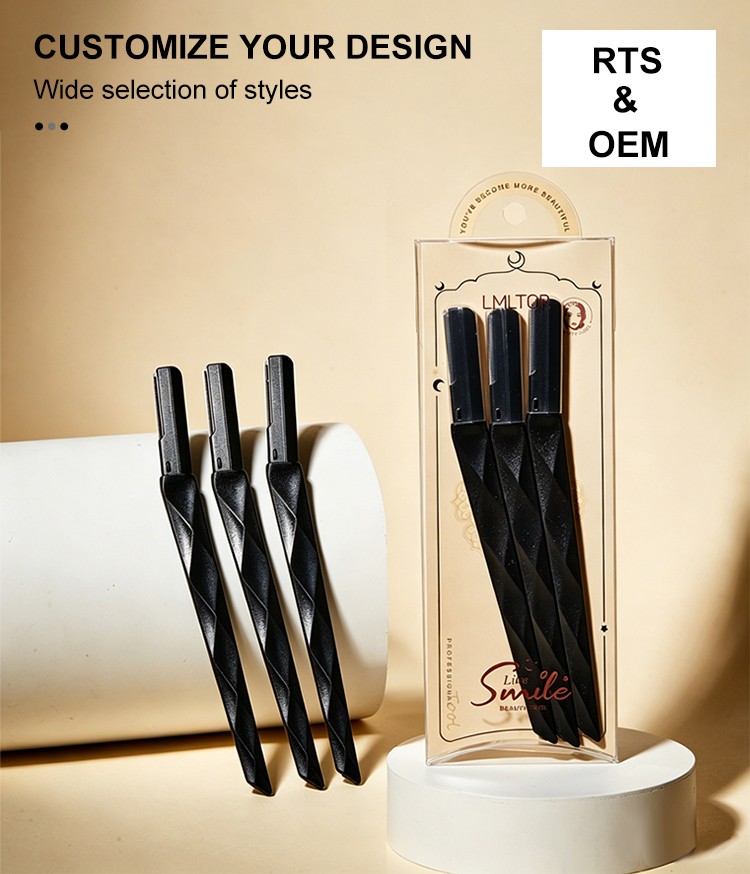 Wholesale Professional Eyebrow razor Kit Stainless Steel Slanted Tip Hair Face Remover Eyebrow Shaving Trimmer Wholesale Professional Eyebrow razor Kit Stainless Steel Slanted Tip Hair Face Remover Eyebrow Shaving Trimmer