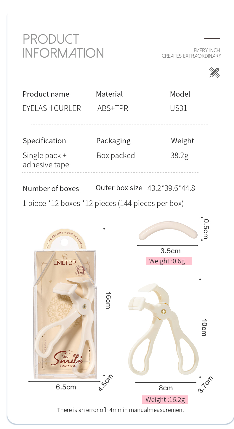High Quality Eye Lash Curler Kit Eyelash Curling Makeup Tool Portable Stainless Steel Beauty Eyelash Curler for Lashes Curls US31 High Quality Eye Lash Curler Kit Eyelash Curling Makeup Tool Portable Stainless Steel Beauty Eyelash Curler for Lashes Curls US31