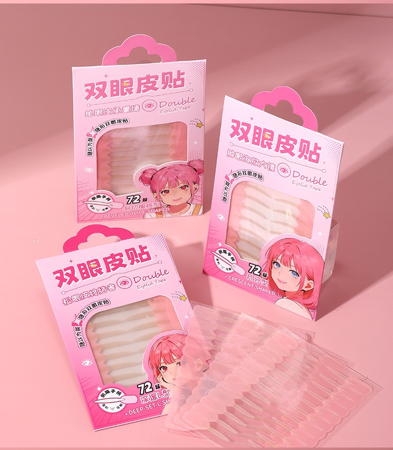 Natural Sticky Waterproof Lace Double Eyelid Tape Clear Stripe Big Eyes Invisible Double Eyelid Stickers Eye Lift Makeup Tool Y032 Natural Sticky Waterproof Lace Double Eyelid Tape Clear Stripe Big Eyes Invisible Double Eyelid Stickers Eye Lift Makeup Tool Y032