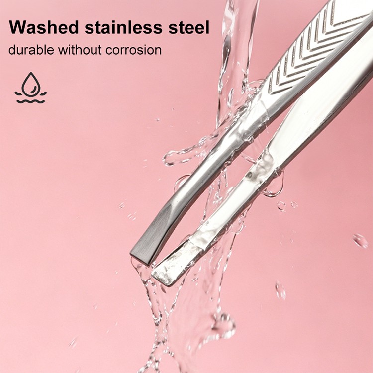 Wholesale Stainless Steel Makeup Fiber Tip Lash Tweezers Volume Lash Tweezers 90 Degree Tweezers for Eyelash Extension JJF45