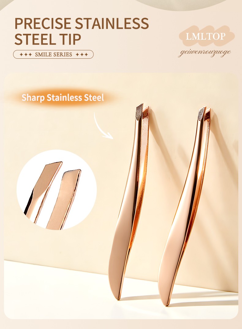 Wholesale Stainless Steel Makeup Fiber Tip Lash Tweezers Volume Lash Tweezers 90 Degree Tweezers for Eyelash Extension US34