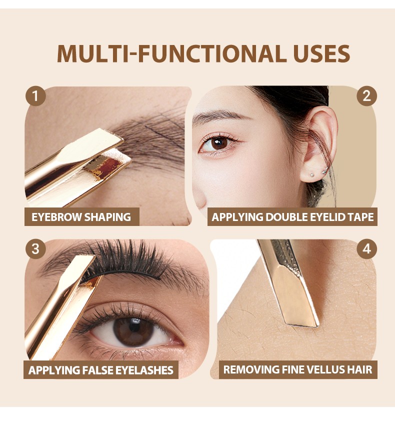 Wholesale Stainless Steel Makeup Fiber Tip Lash Tweezers Volume Lash Tweezers 90 Degree Tweezers for Eyelash Extension US34