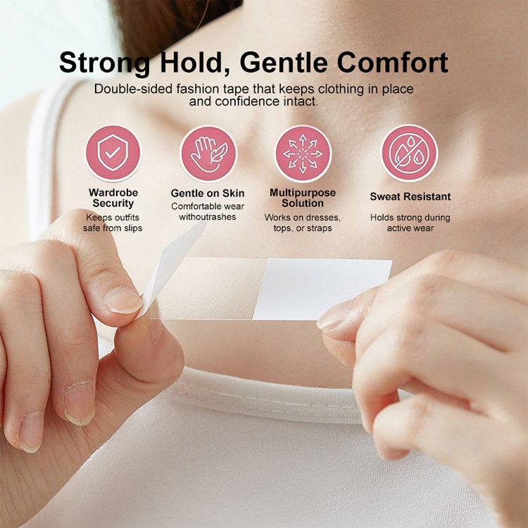 LMLTOP 36 Strips Invisible Fashion Dress Tape Clear Anti-Slip Adhesive Dress Fixing Tape for Strapless Tops