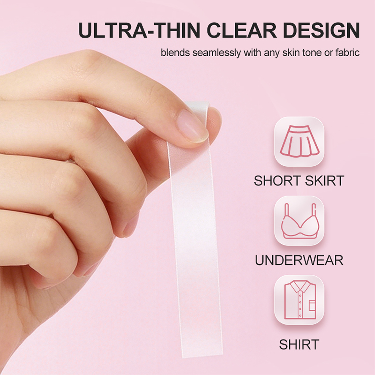 LMLTOP 36 Strips Invisible Fashion Dress Tape Clear Anti-Slip Adhesive Dress Fixing Tape for Strapless Tops
