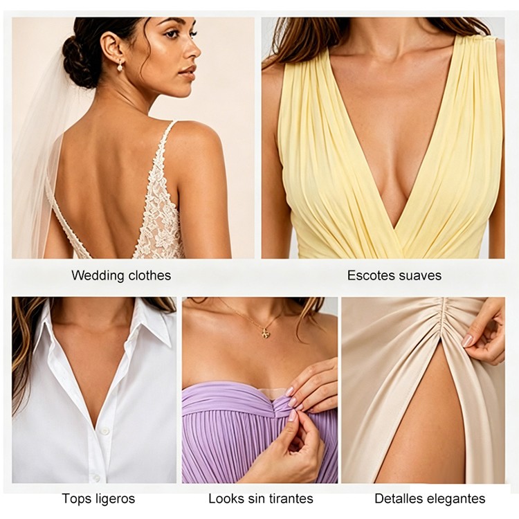 LMLTOP 36 Strips Invisible Fashion Dress Tape Clear Anti-Slip Adhesive Dress Fixing Tape for Strapless Tops
