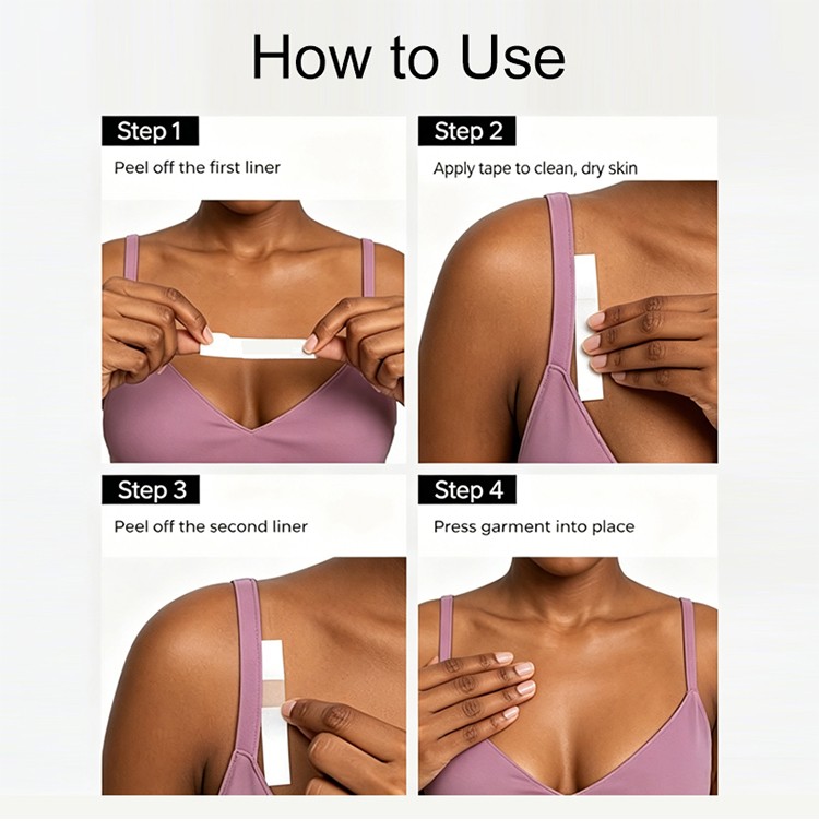 LMLTOP 36 Strips Invisible Fashion Dress Tape Clear Anti-Slip Adhesive Dress Fixing Tape for Strapless Tops