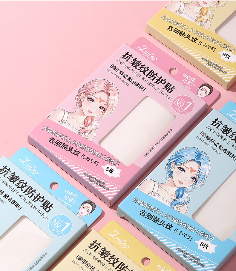 New Anti Wrinkle Face Lifting Patches Tapes Kit PE Skin-Friendly Breathable Firming Facial Lift Skin Care Forehead Strips Y024