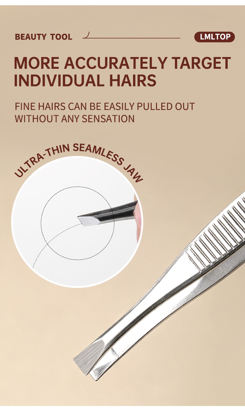 LMLTOP Eyebrow Razor Stainless steel Beauty Scissors Comb Set Tweezers Kit for Precise Shaping US14