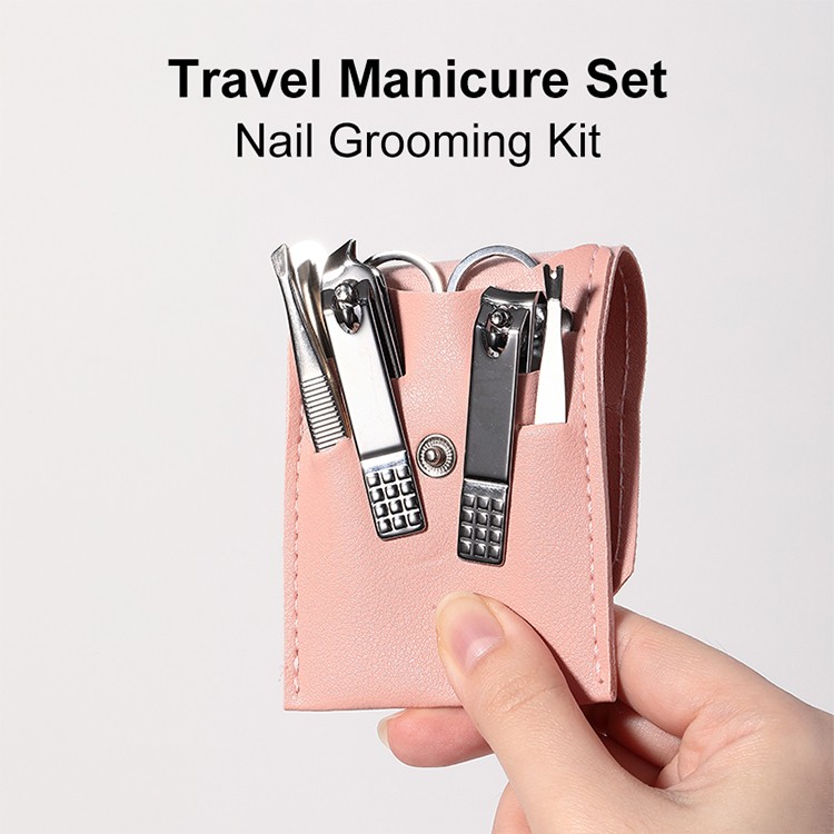 5pcs Stainless Steel Beauty Care Tool Nail LLT19 Trimmer Kit Cartoon Finger Clipper File Manicure Set LLT21
