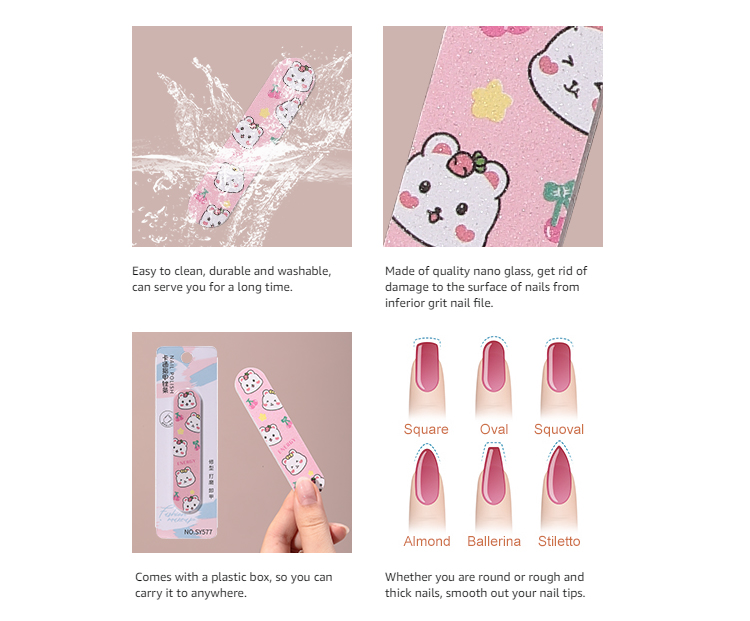 LMLTOP 3pcs/set Portable Manicure And Pedicure Sets Cute Safety Beauty Salon Nail Cutter Polishing Manicure Nail Kit Set SY577