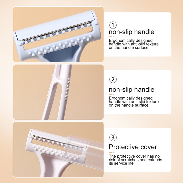Women's Double Blade Razor Painless Shaver Smooth Body Face Hair Remover Skin-Friendly Beauty Tool SY361