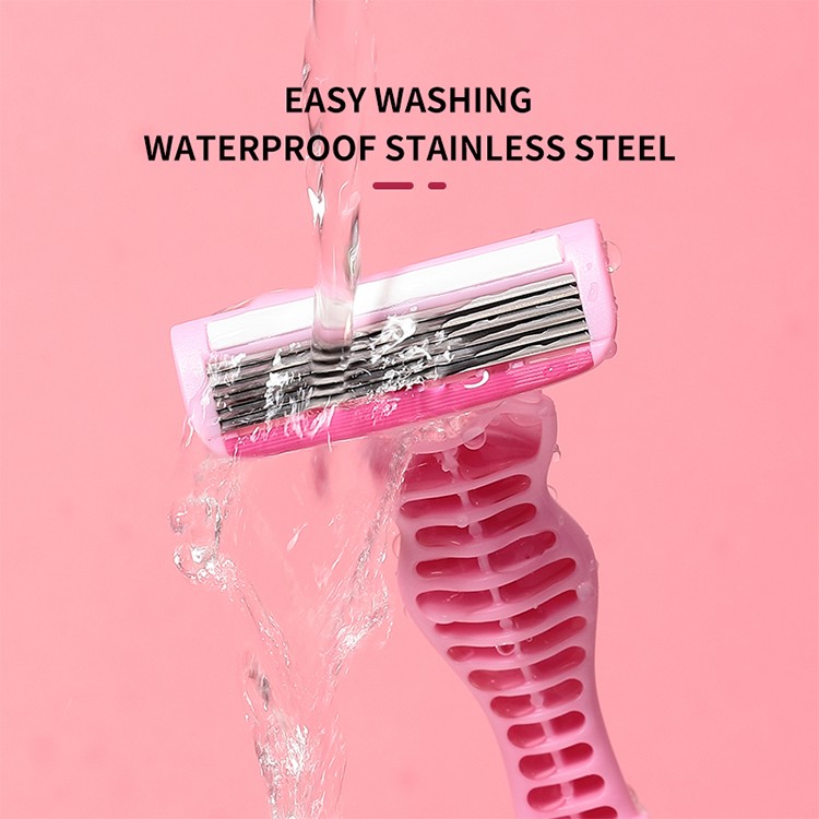 Women Razor Set T-Type With Protective Net Underarm Leg Hair Removal Shaver Female Stainless steel Blade Travel Kit SY310