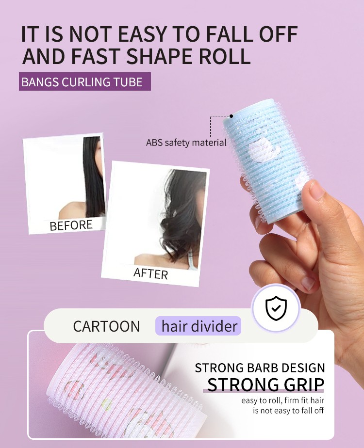 LMLTOP Diy Hair Styling 3pcs Heatless Hair Curler Portable Nylon Plastic Roller For Hair For Home Use SY125