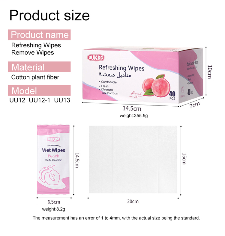 Travel-Size Wet Wipes Gentle Leak-Proof Lavender/Rose Disposable Feminine Cleaning Wipes for Daily Life On-the-Go Home Use UU13